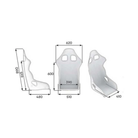 The OMP WRC-R Racing Seat dimensions.