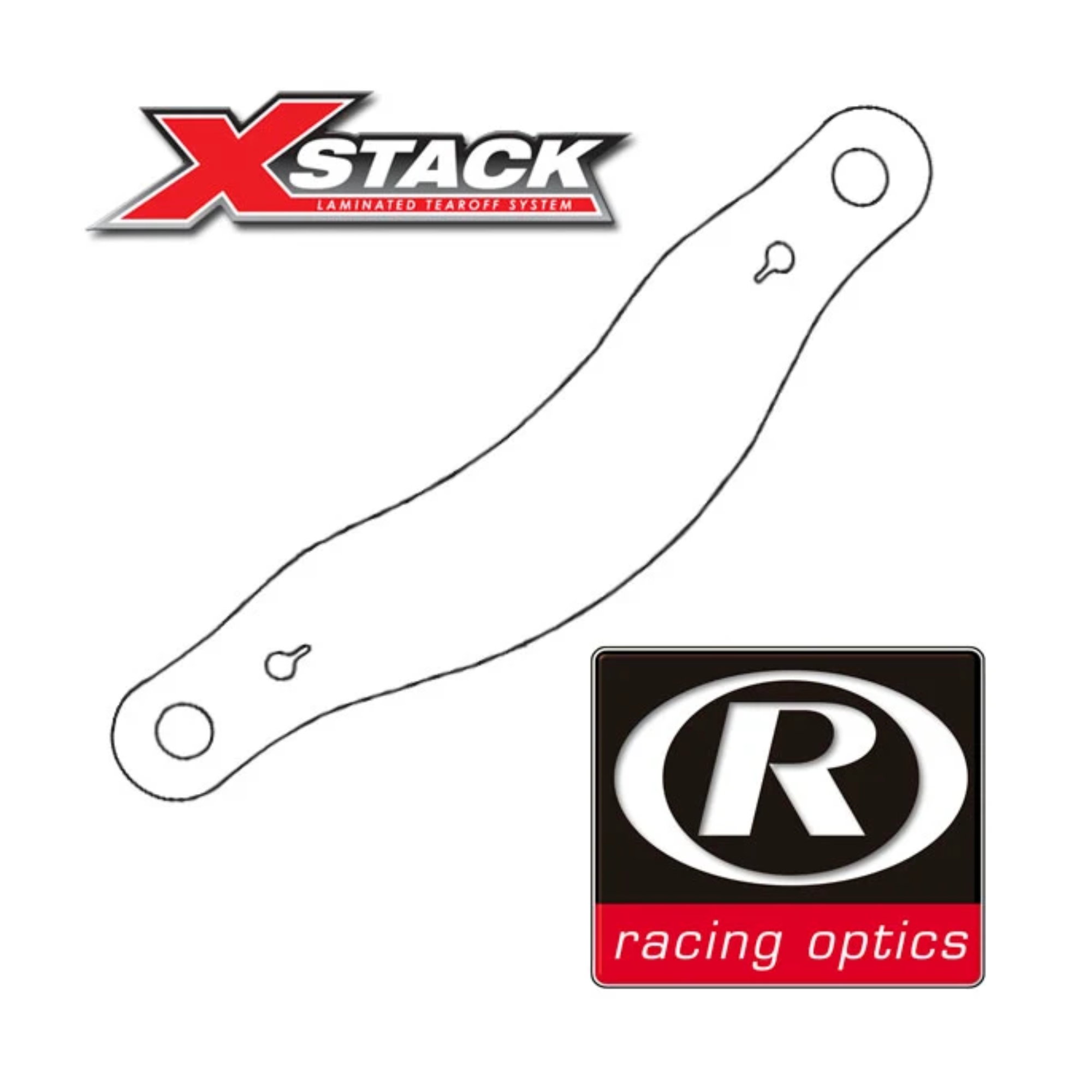 Racing Optics XStack Laminated Tear Offs designed for Bell, G-Force, Roux Shields on auto racing helmets.