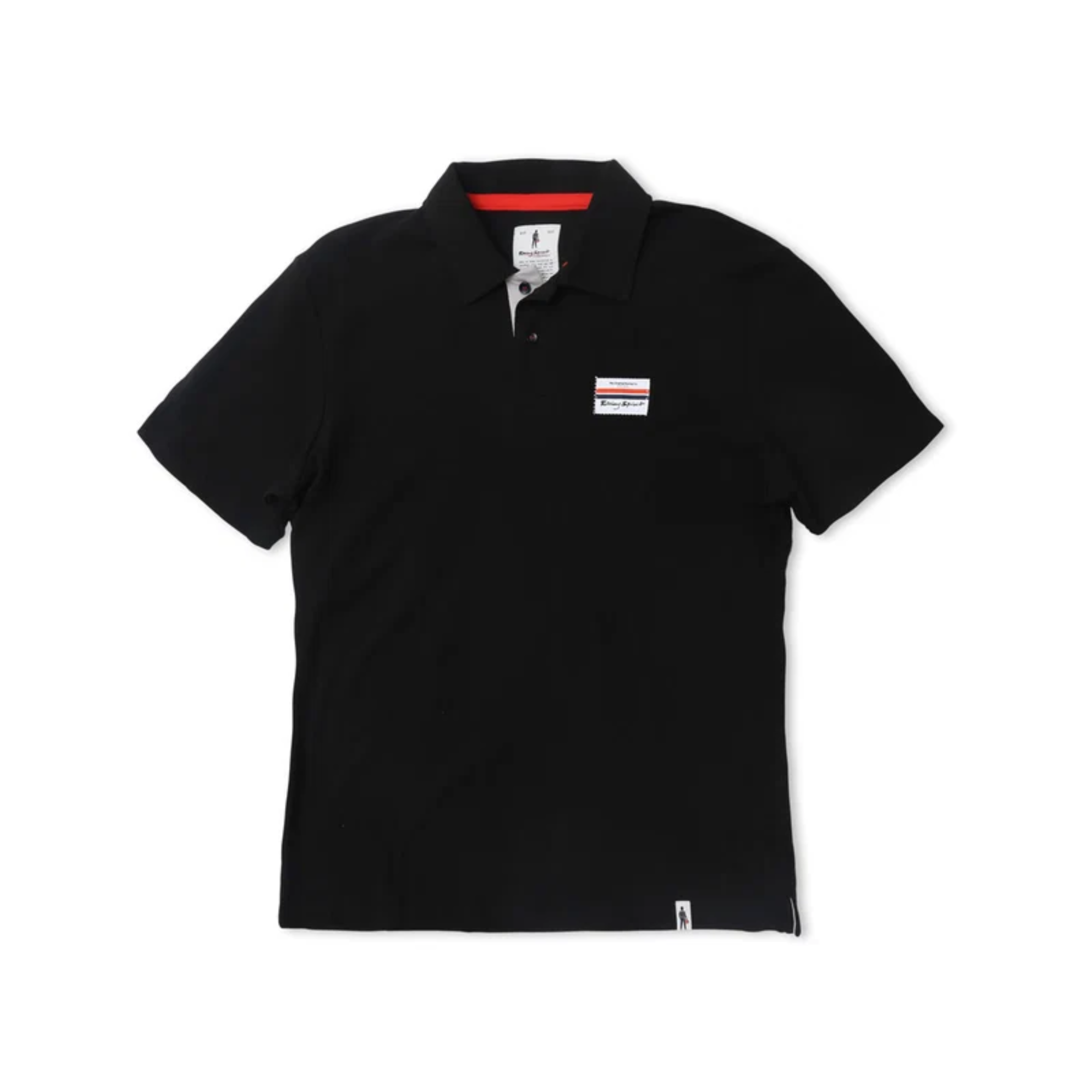 The black Racing Spirit Patch Polo Shirt.