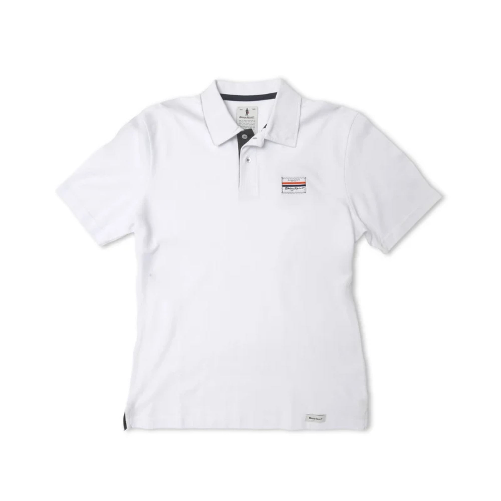 The white Racing Spirit Patch Polo Shirt.