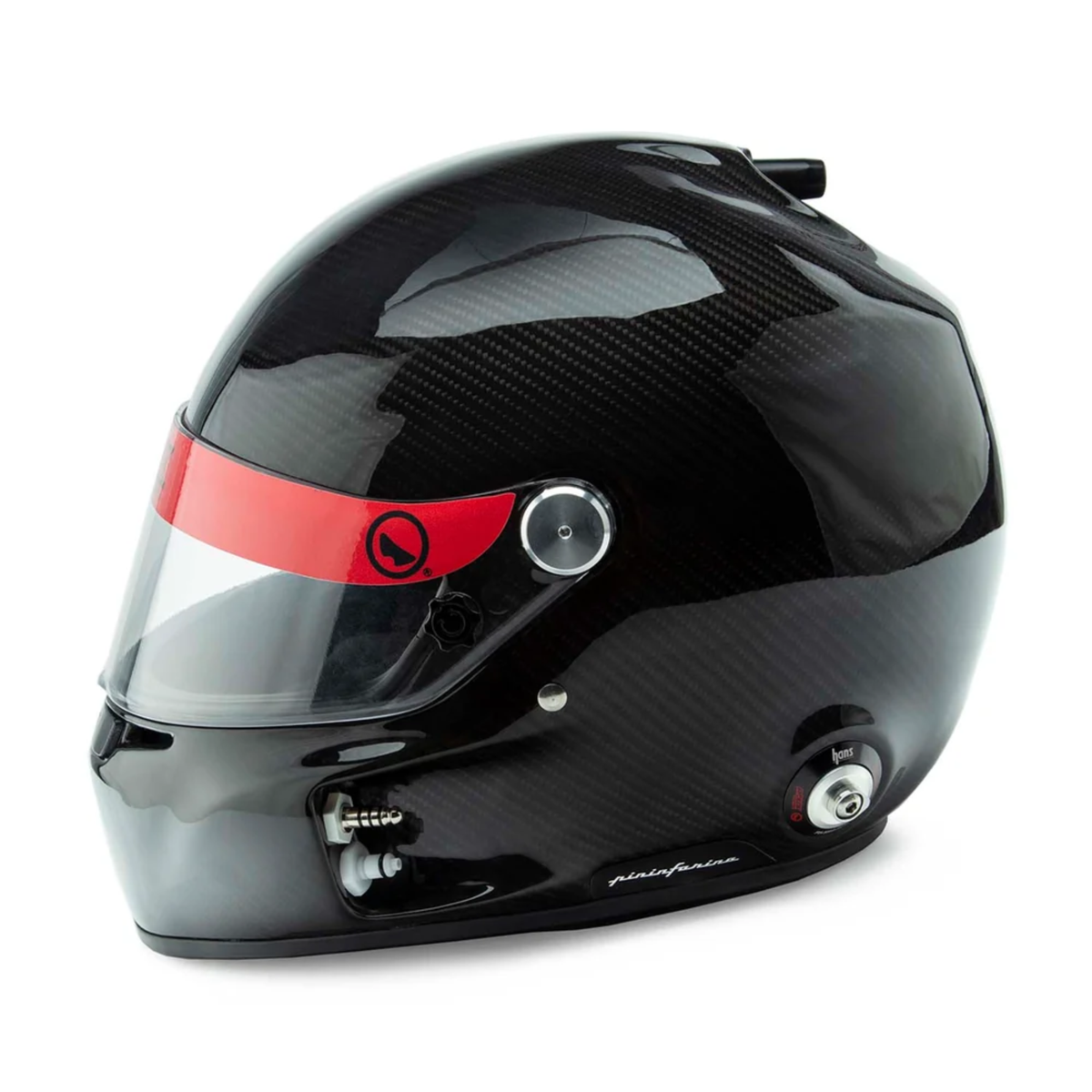 The side of the SA2020 rated Roux Pininfarina Carbon GT Loaded Racing Helmet.