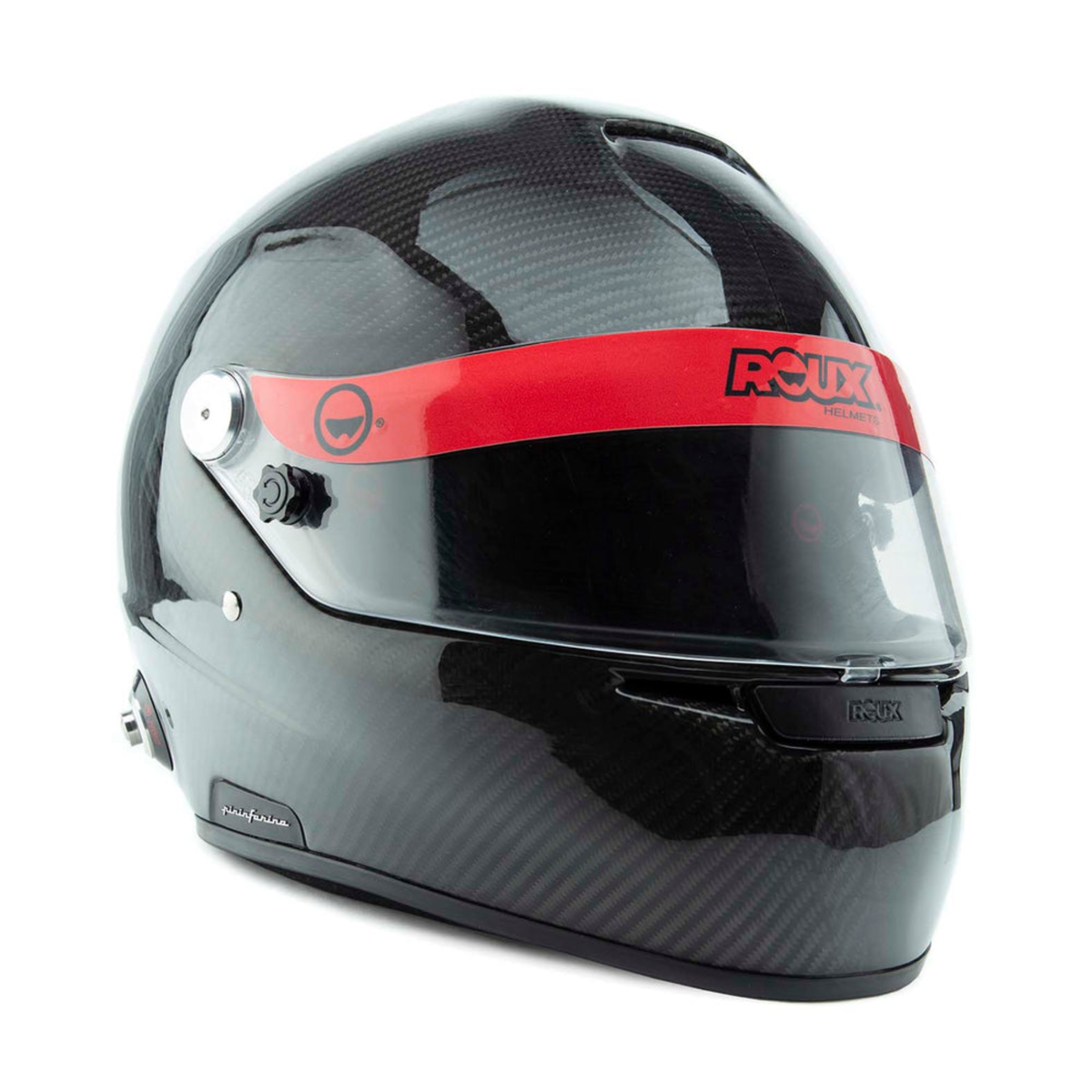 The black SA2020 Roux Pininfarina Formula Carbon Racing Helmet.