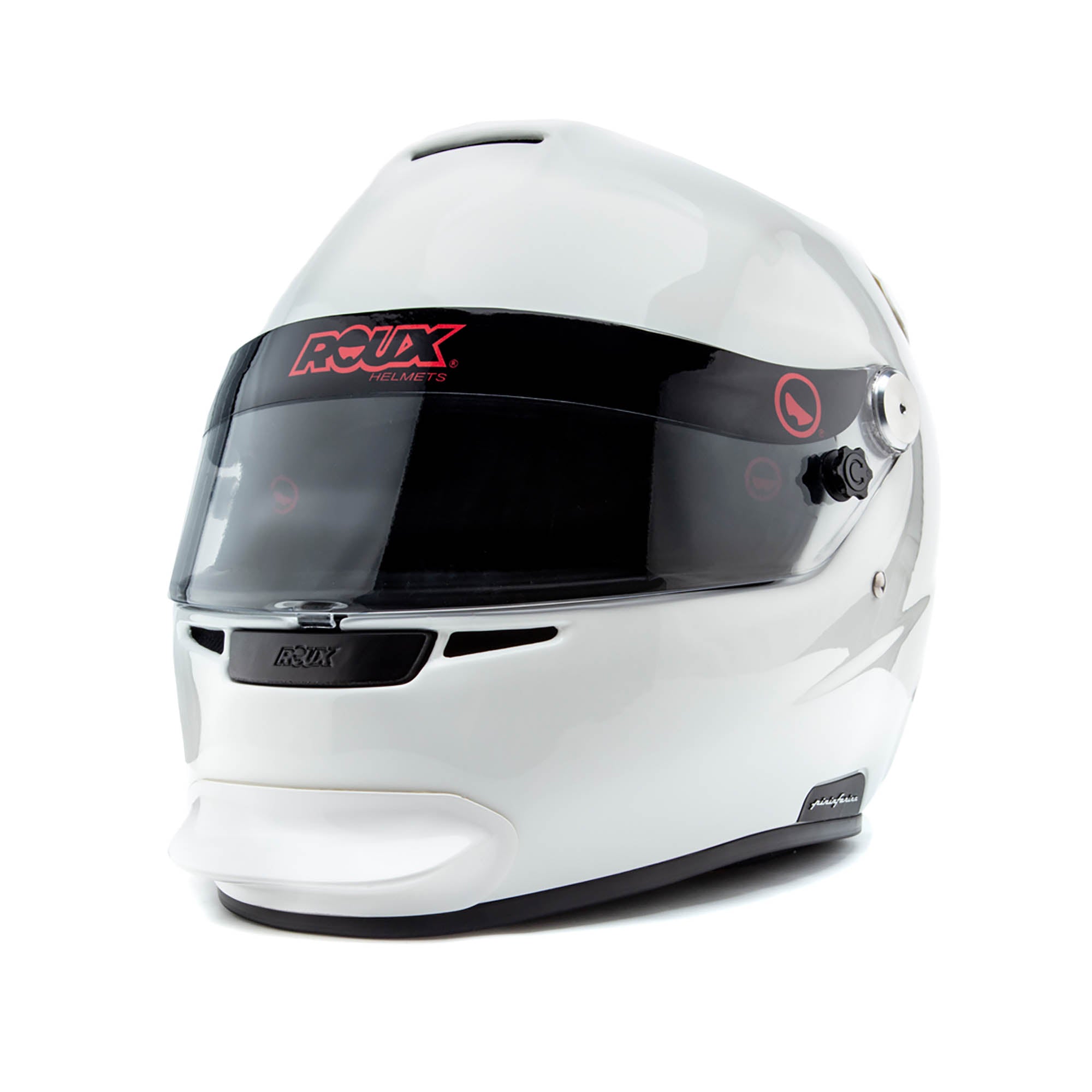 The white Roux Pininfarina Karting Helmet.