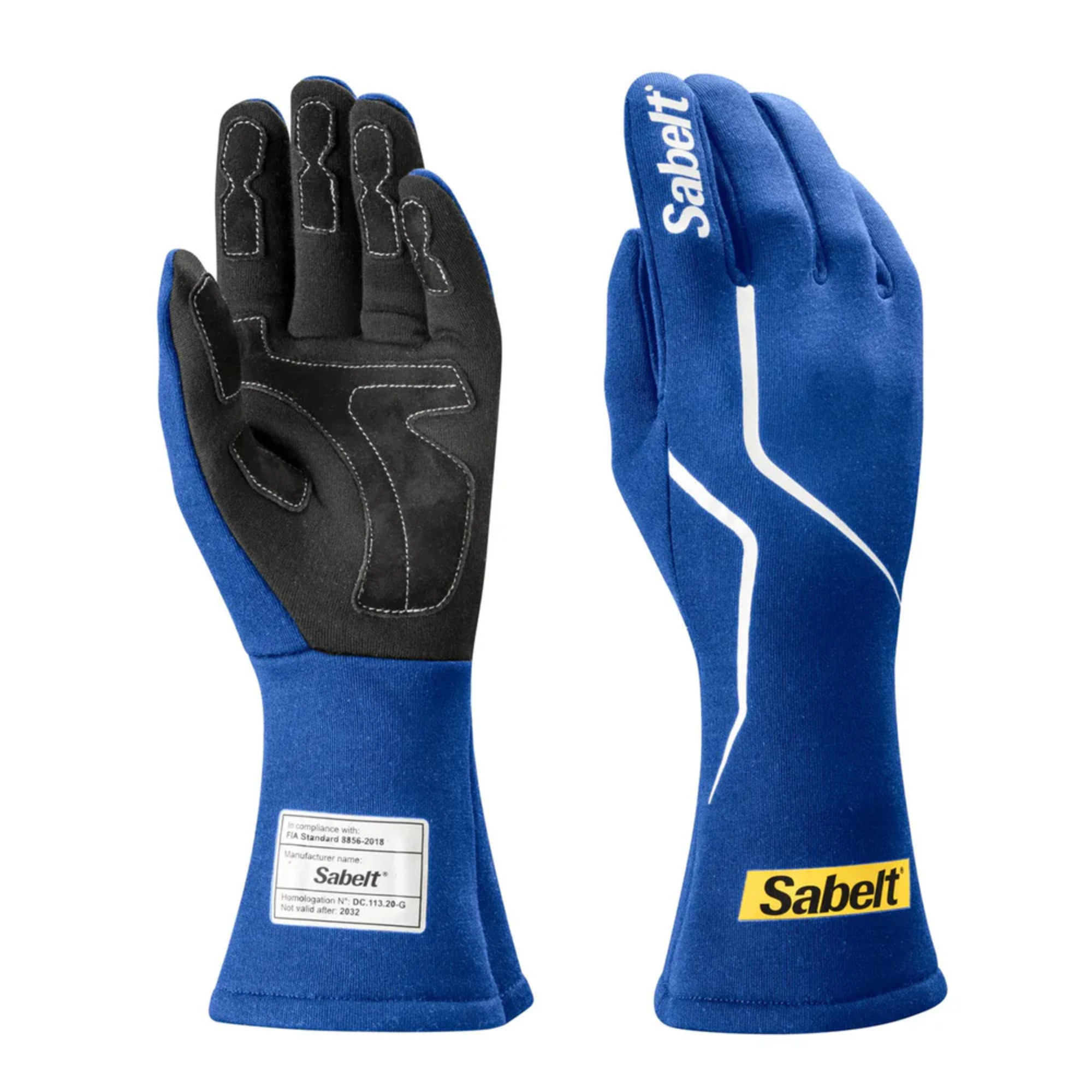 The blue Sabelt Challenge TG-2.1 Racing Gloves.