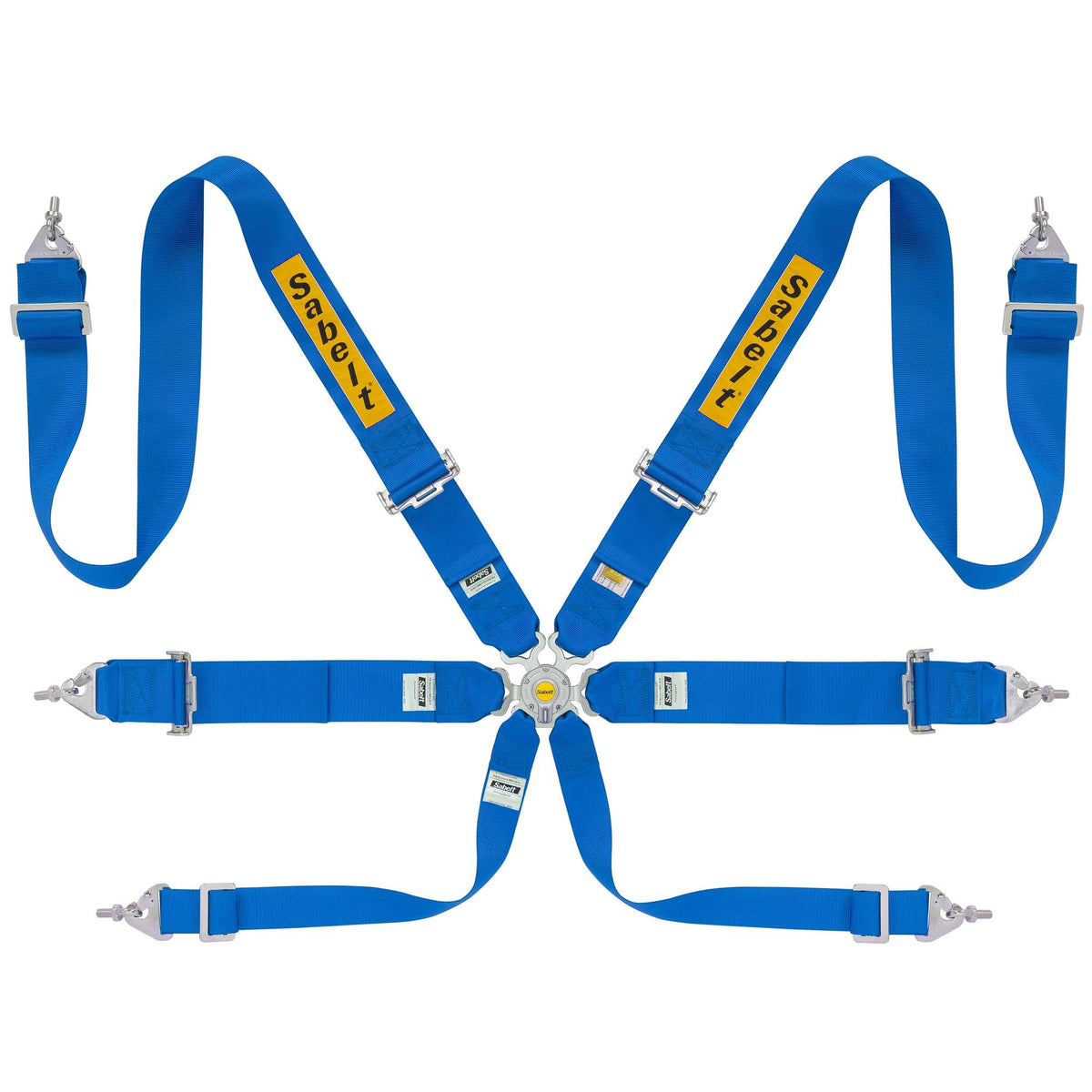 The blue Sabelt GT/Rally Steel 3" FIA Racing Harness.