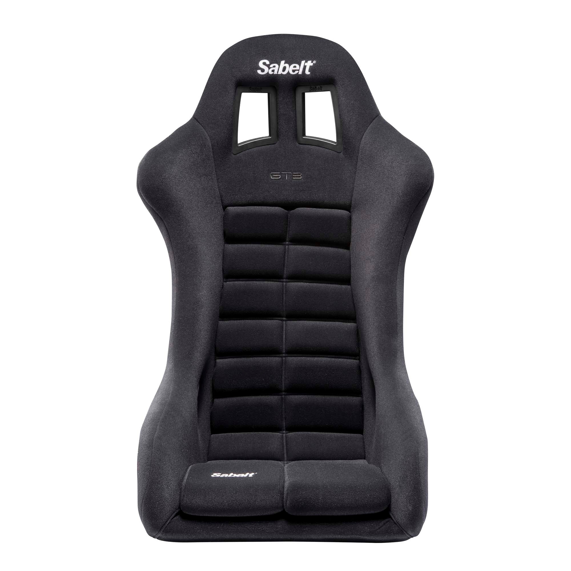 The Sabelt GT3 Fiberglass Racing Seat from the front.