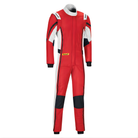 The front of the red and white Sabelt Hero Superlight TS-10 Racing Suit from Sabelt.