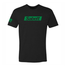 The black Sabelt Logo T-Shirt from Sabelt with a green logo.