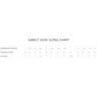 The Sabelt shoe sizing chart size guide. all-groups