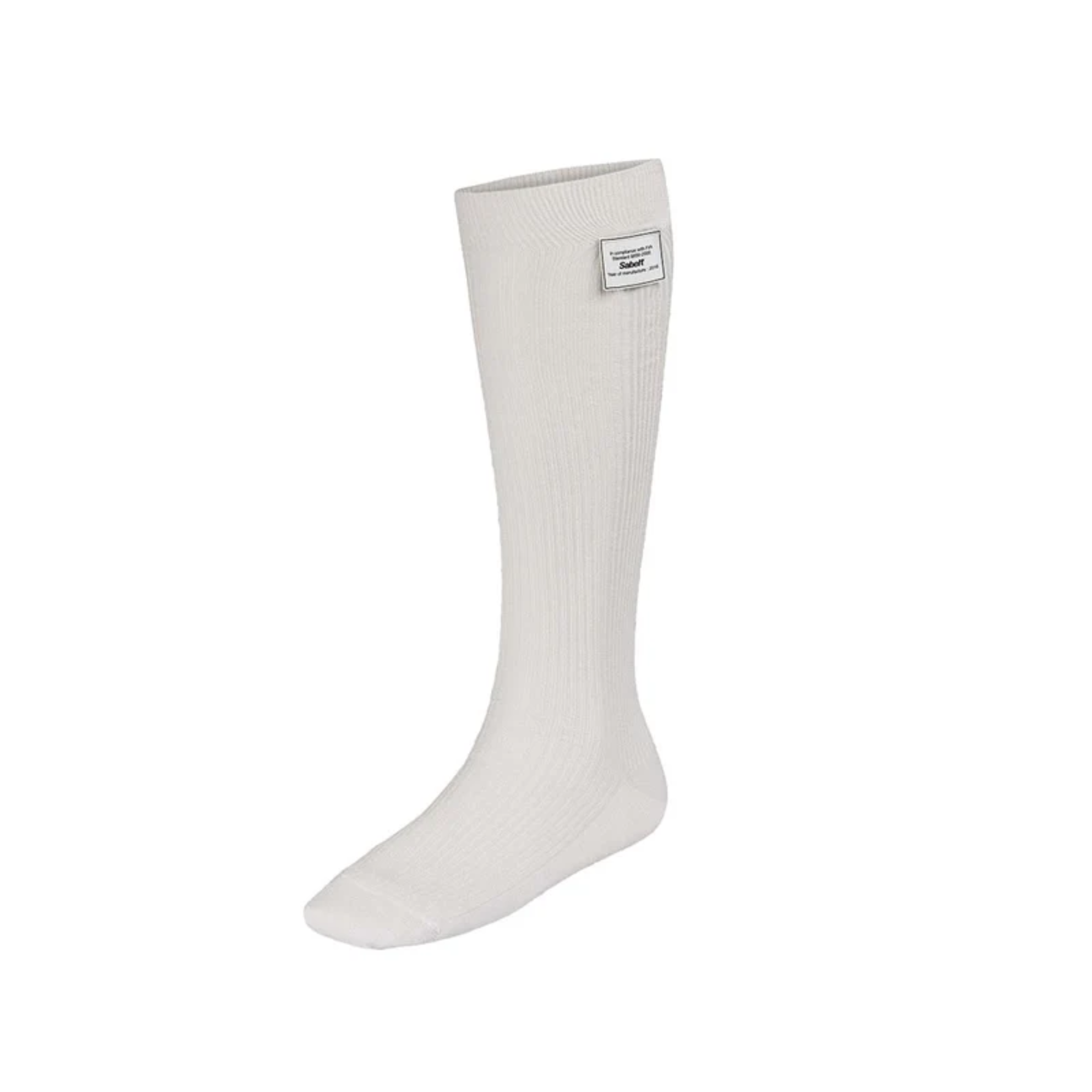 The white Sabelt UI-100 Fire Resistant Racing Socks.