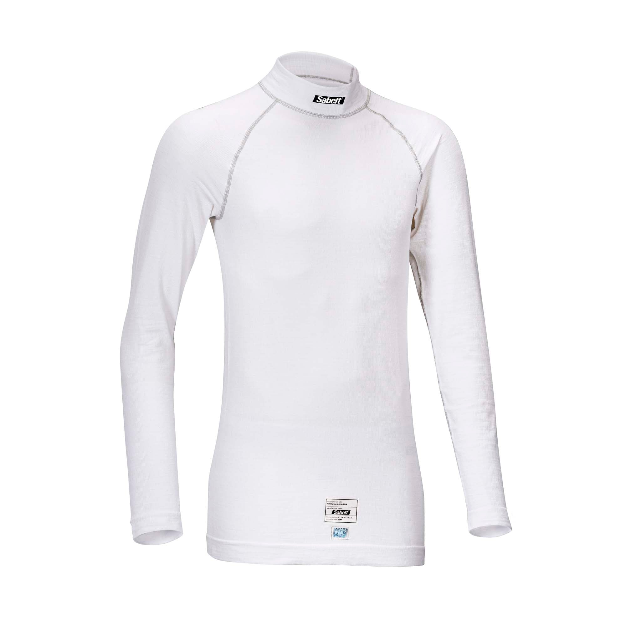 The white Sabelt UI-600 Stretch-Fit Racing Undershirt.