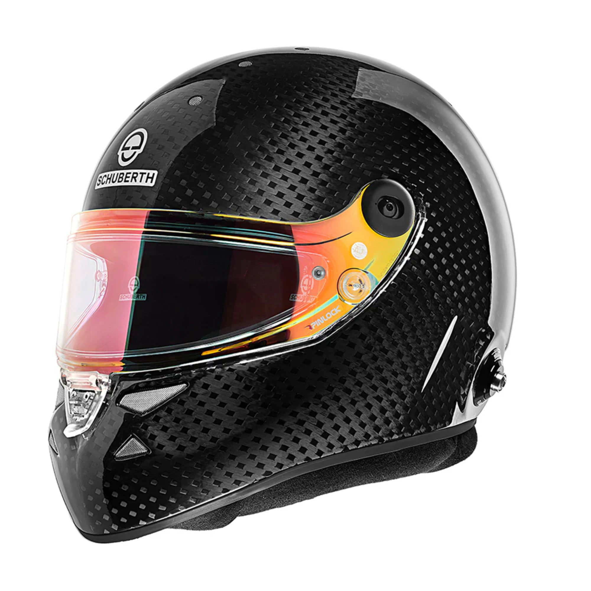 The black Schuberth SF4 Carbon Racing Helmet - FIA8860 from Schuberth.