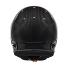 The back of the black carbon fiber Schuberth SP1 Carbon Evo Racing Helmet - SA2025 / FIA8859.
