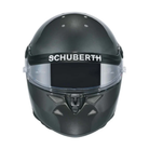 The front of the black Schuberth SP1 Hybrid Racing Helmet - SA2025 / FIA8859.