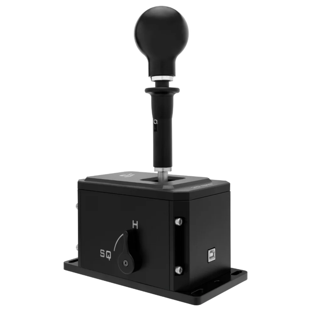 The Simagic DS-8X Shifter Dual Mode H Pattern and Sequential Shifter at an angle.