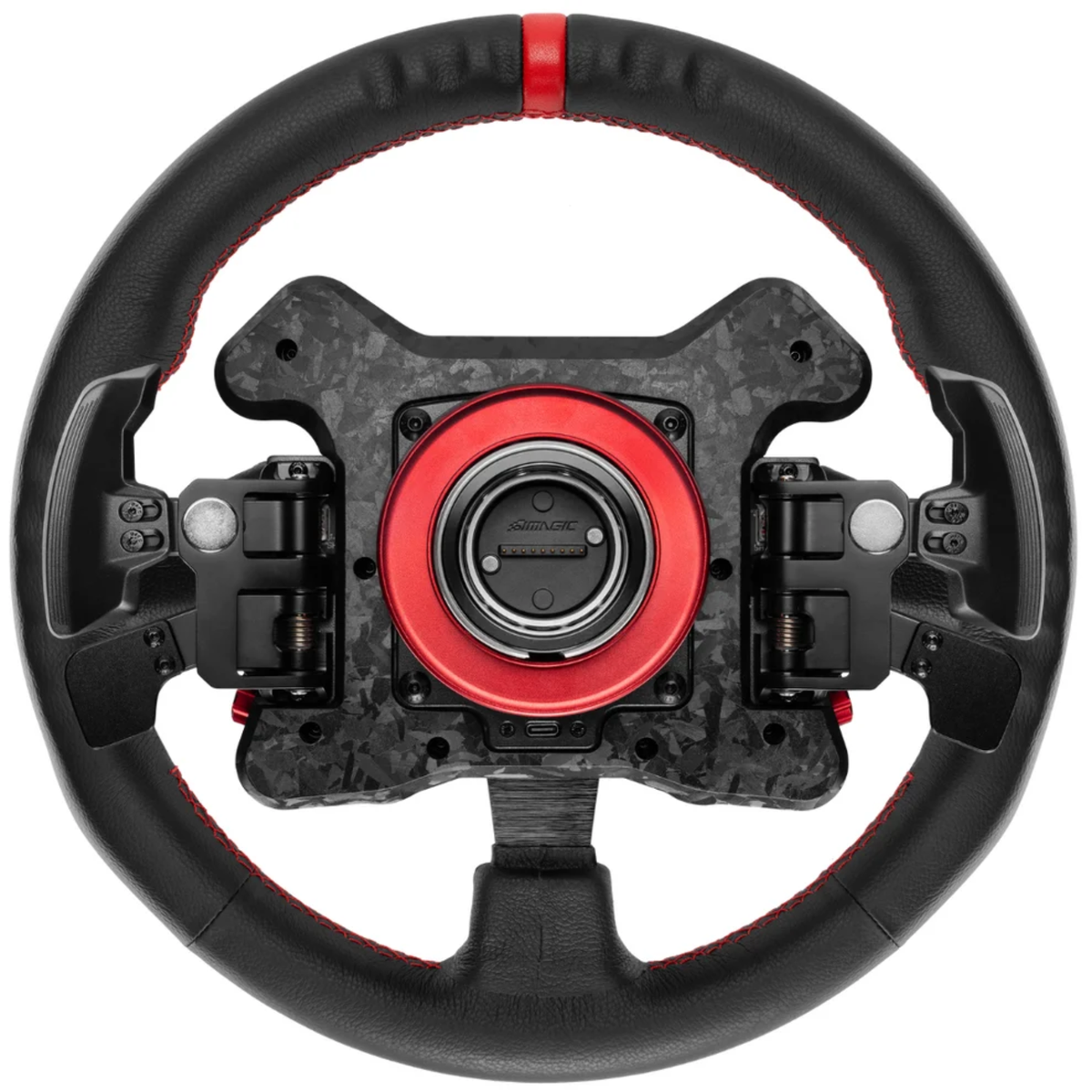 The back of the Simagic Neo X 330R Classic Steering Wheel.