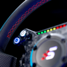 The Simagic Neo X 350W Drift Steering Wheel shown close up in a studio.