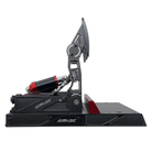 The Simagic P1000 Pedal Set 3 pedals standard from the side.