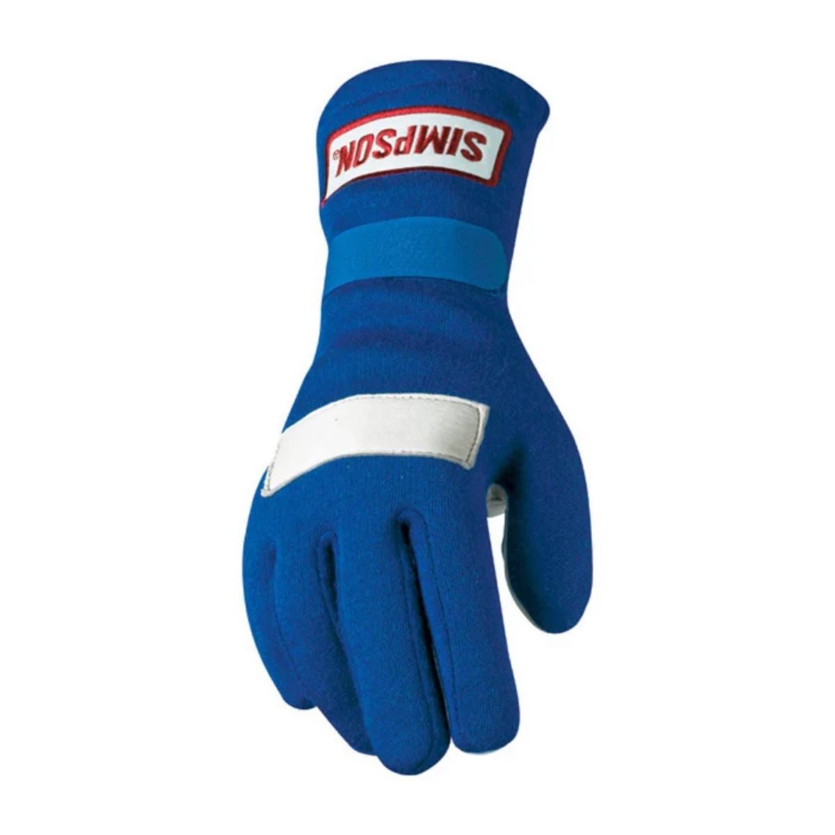 The blue SFI 3.3/5 Simpson Posi-Grip Nomex Racing Gloves.