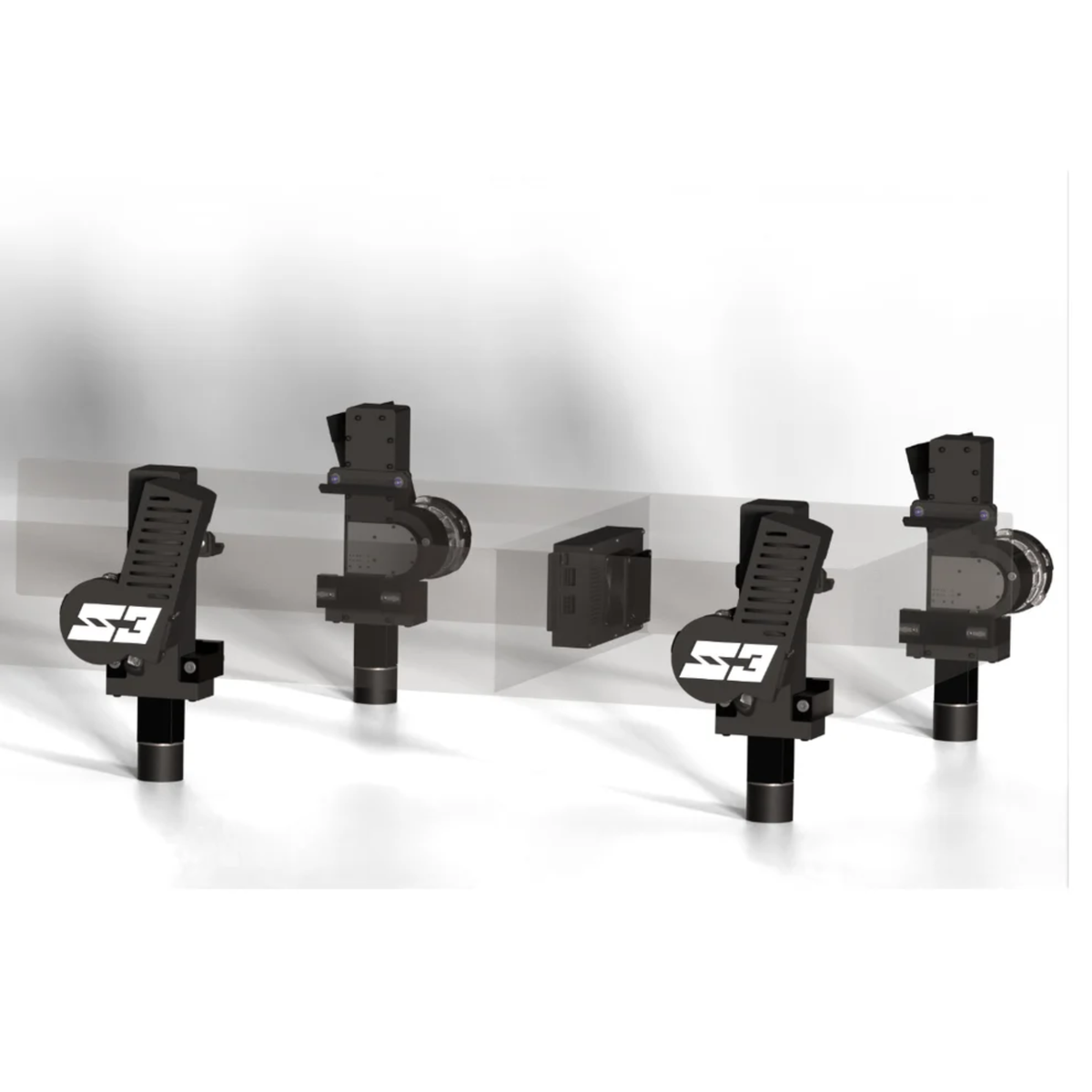 The SimRig SR3 3DOF Motion System shown using a rig diagram.