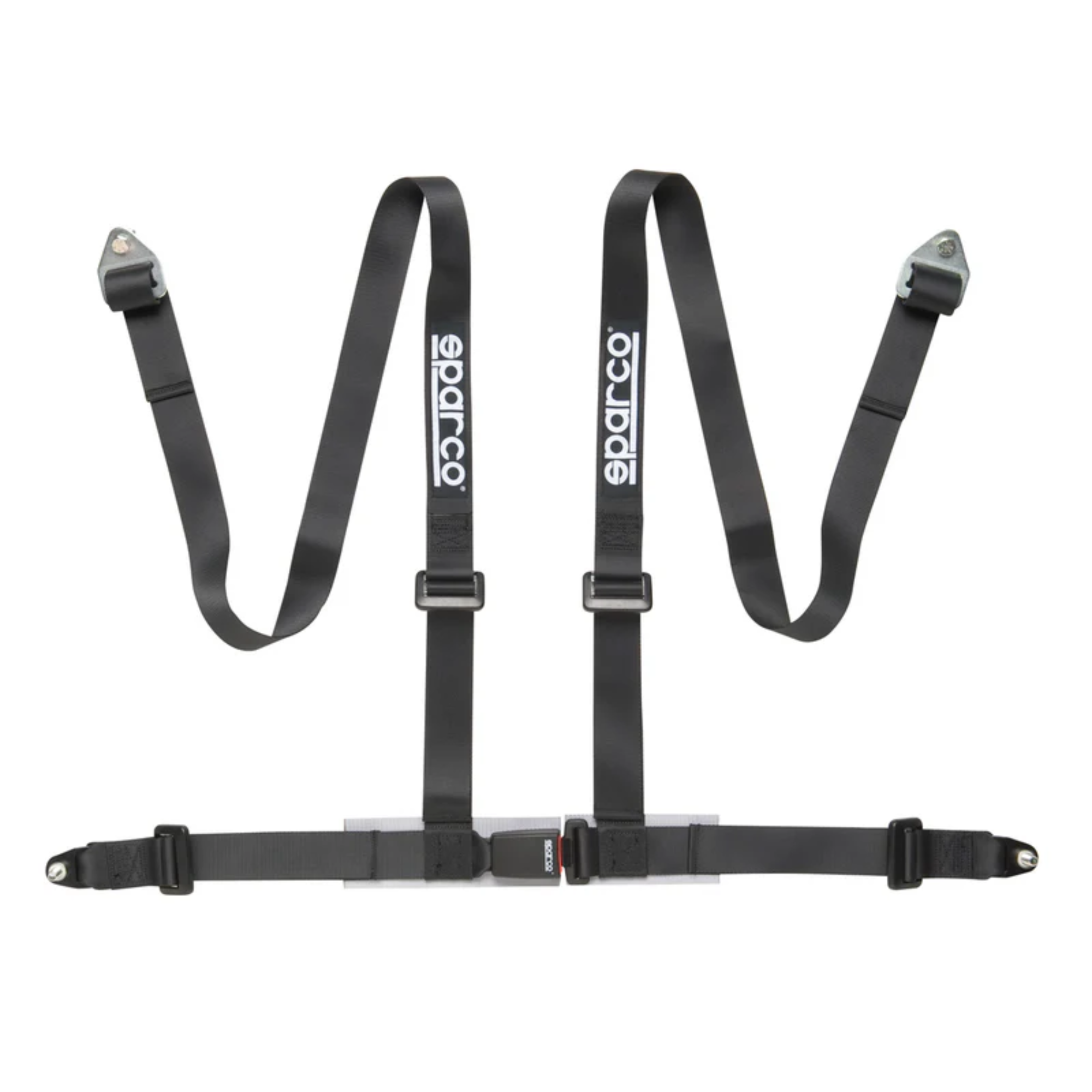The black Sparco 2 Inch 4-Point Bolt-In Street Harness.