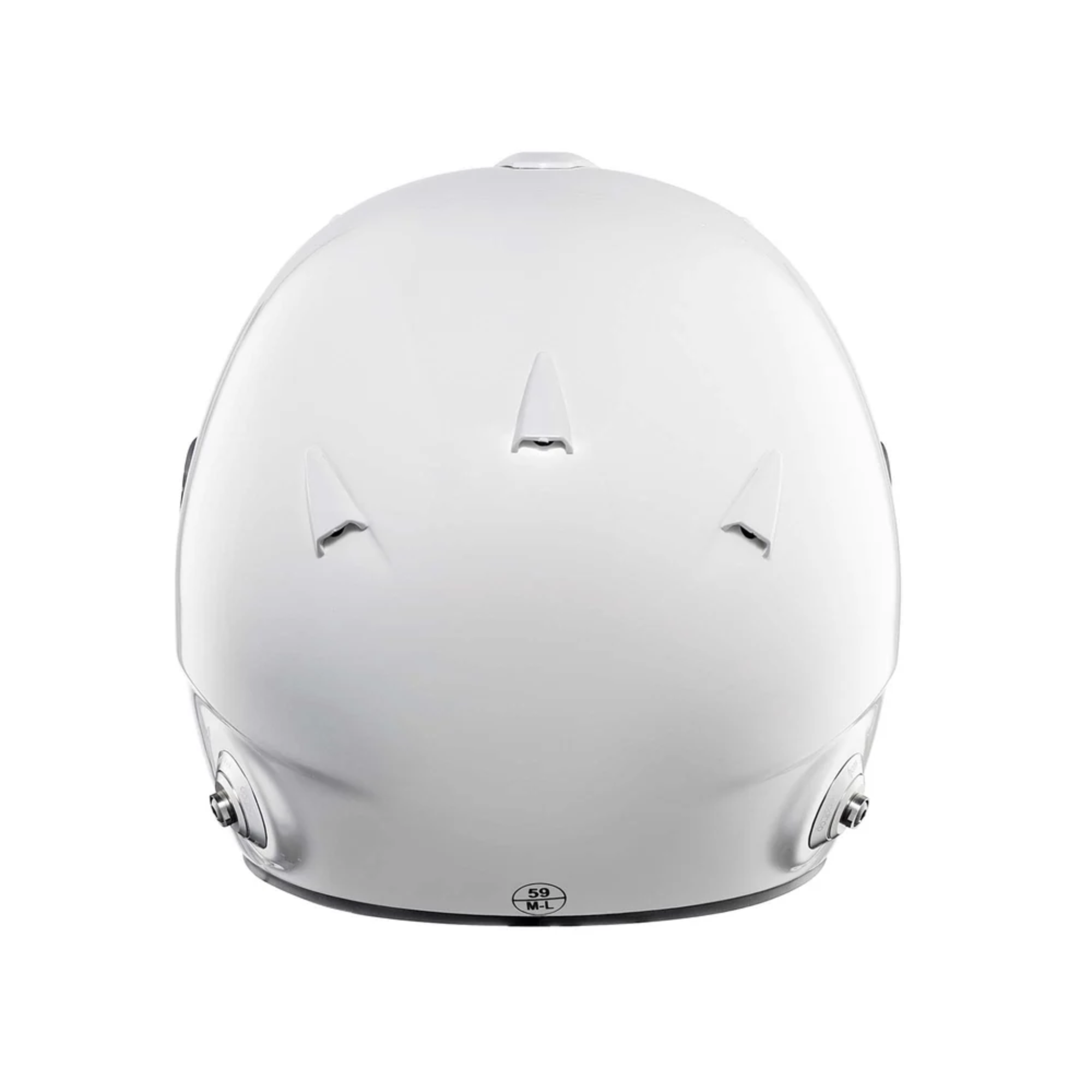 The back of the white Sparco Air Pro RF-5W SA2020 Helmet from Sparco.
