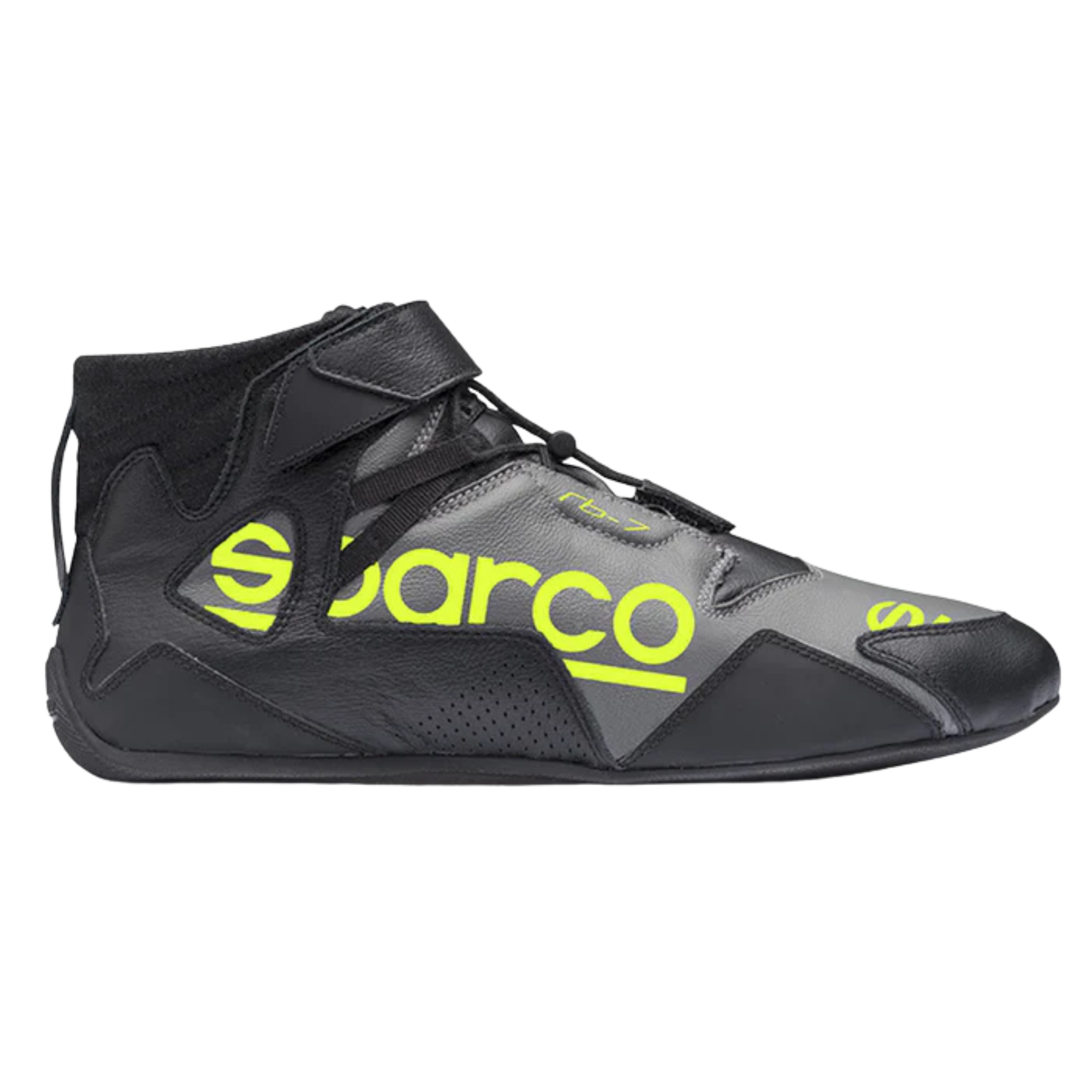The black and yellow Sparco Apex RB-7 Racing Shoes.