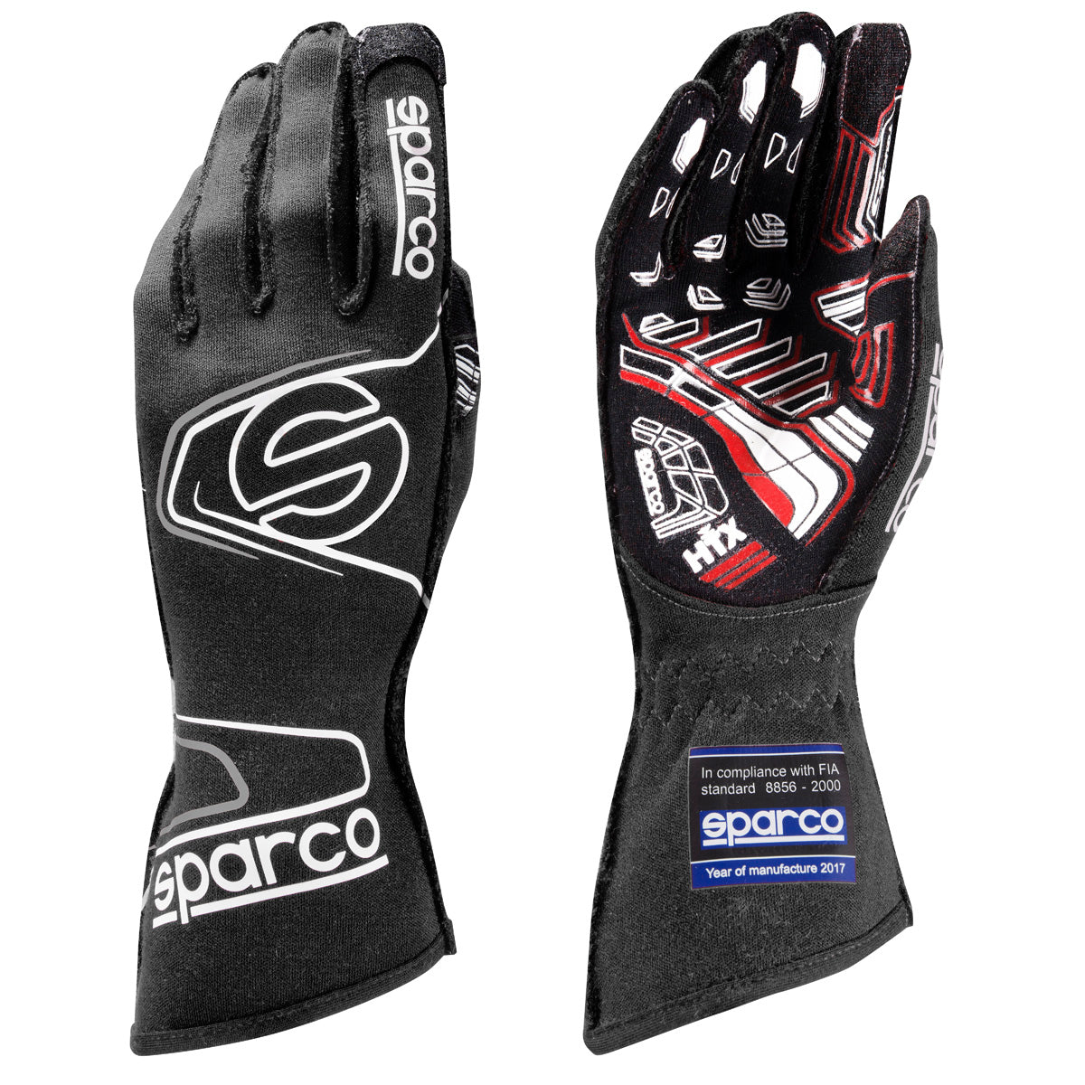 The black and grey Sparco Arrow RG-7 Evo Racing Gloves.