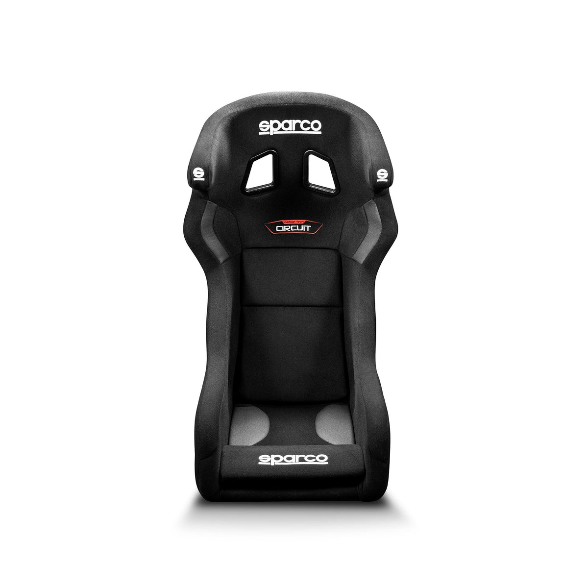 The front of the Sparco Circuit Carbon Racing Seat.