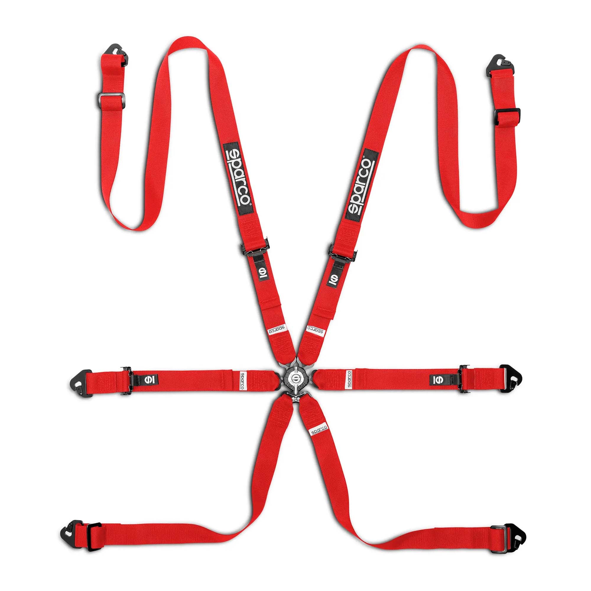 The red Sparco Comp H-2 Racing Harness.