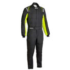 The black and yellow Sparco Conquest 3.0 Racing Suit - Boot Cut.