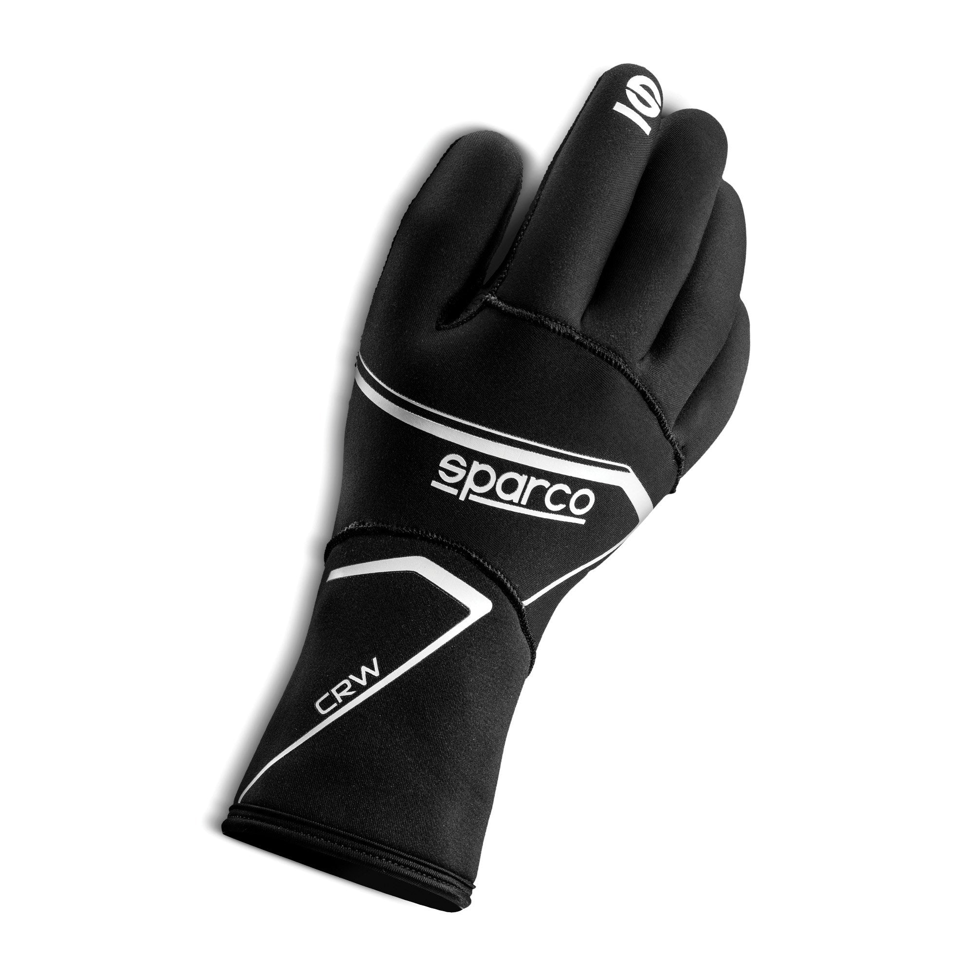 The black Sparco CRW All-Conditions Karting Gloves.