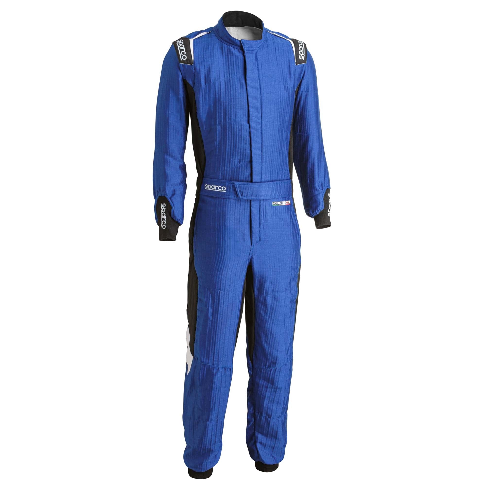 The blue and white Sparco Eagle LTD Racing Suit.