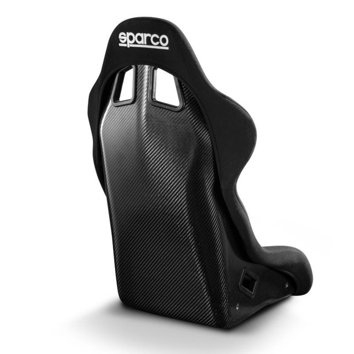 The back of the Sparco Evo Carbon X Racing Seat.