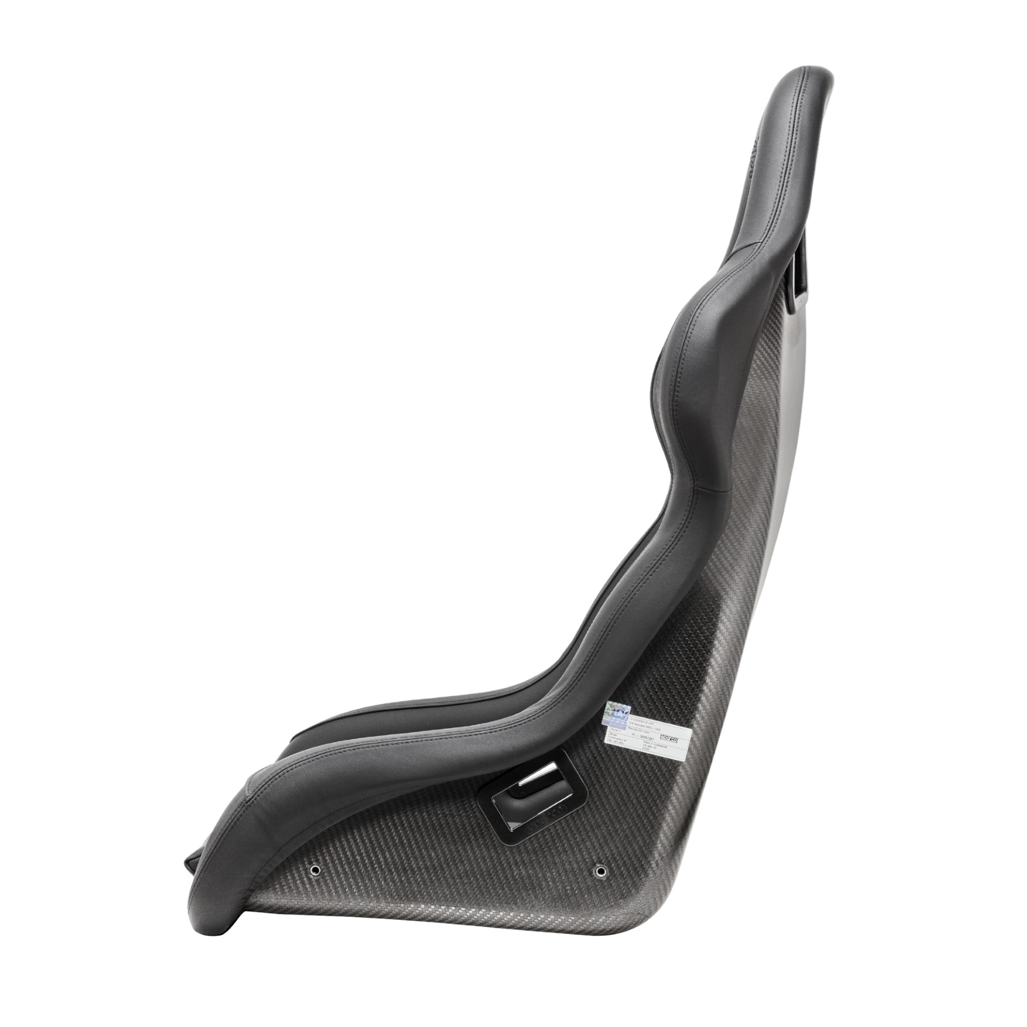 The side of the Sparco Evo Performance Carbon Racing Seat.