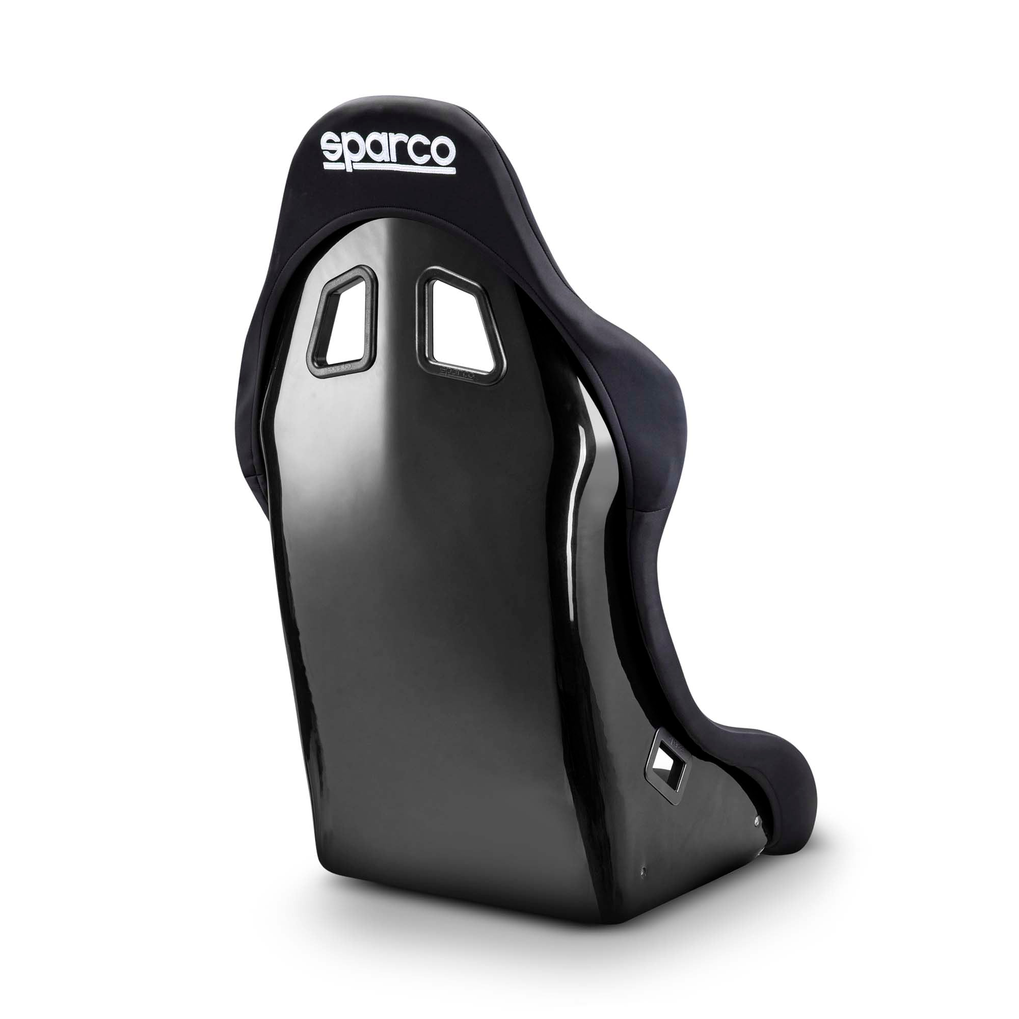 The back of the Sparco Evo XL QRT X Fiberglass Racing Seat