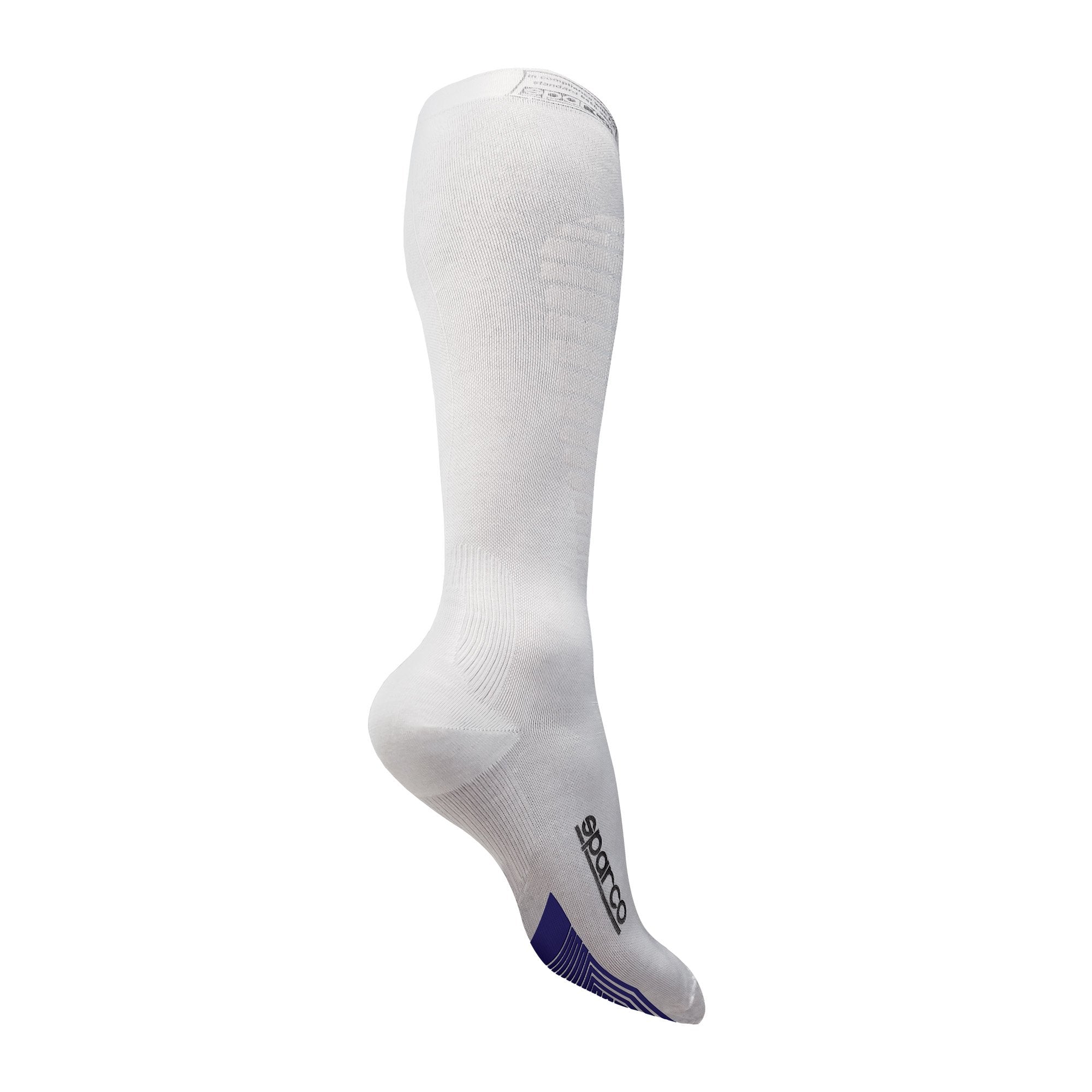The Sparco Fire Resistant Racing Compression Socks with a silicone outside.