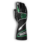 The black and green Sparco Futura Racing Gloves.