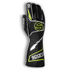 The black and yellow Sparco Futura Racing Gloves.