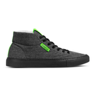 The grey and green Sparco Futura Racing Shoes from the side.