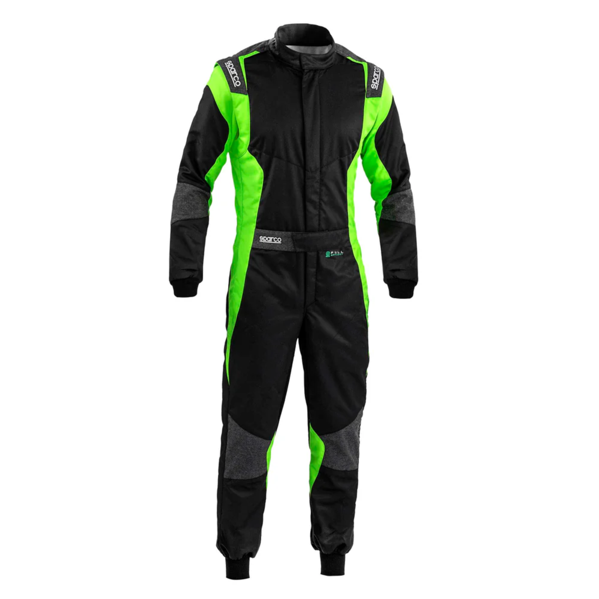 The black and green Sparco Futura Racing Suit from Sparco.