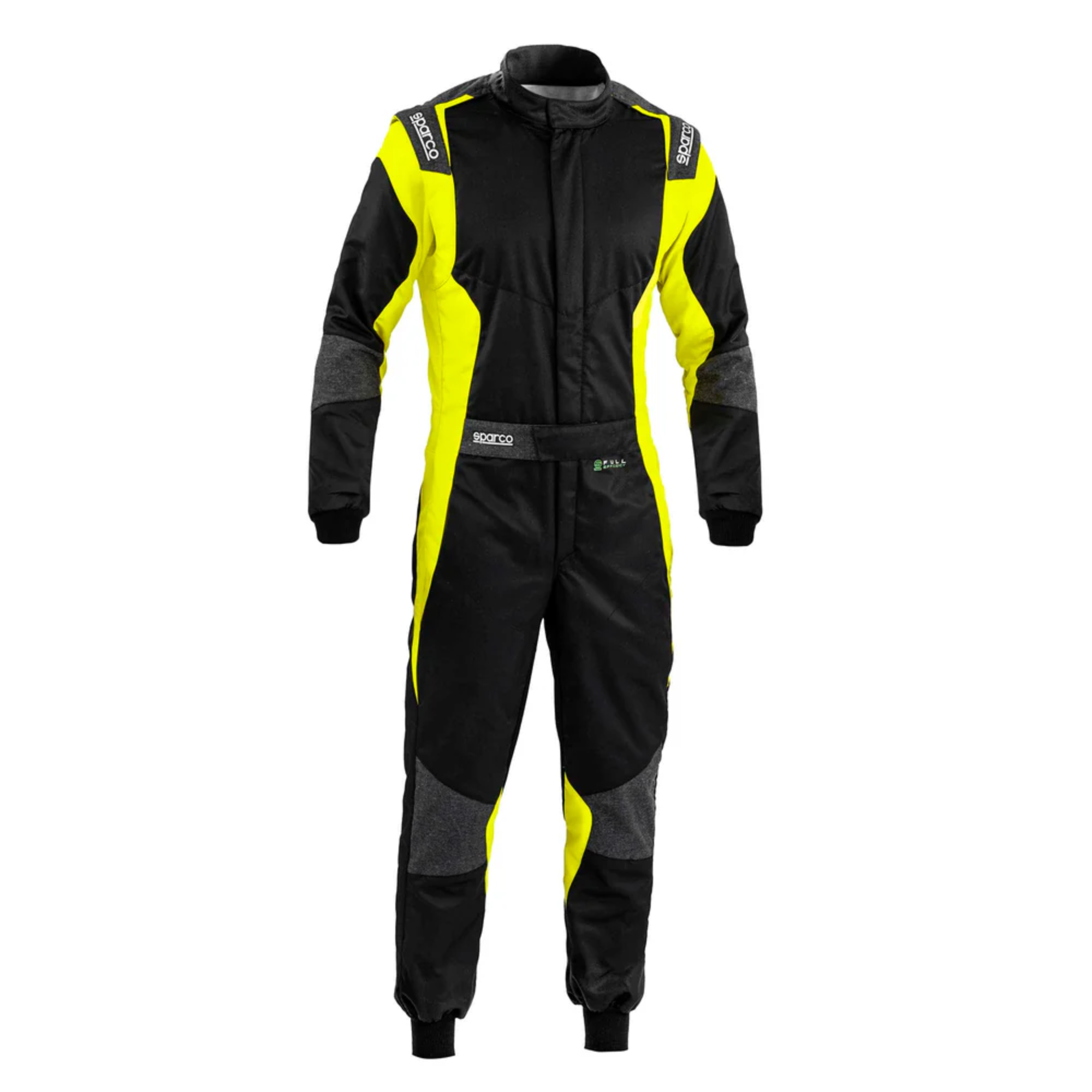 The black and yellow Sparco Futura Racing Suit from Sparco.