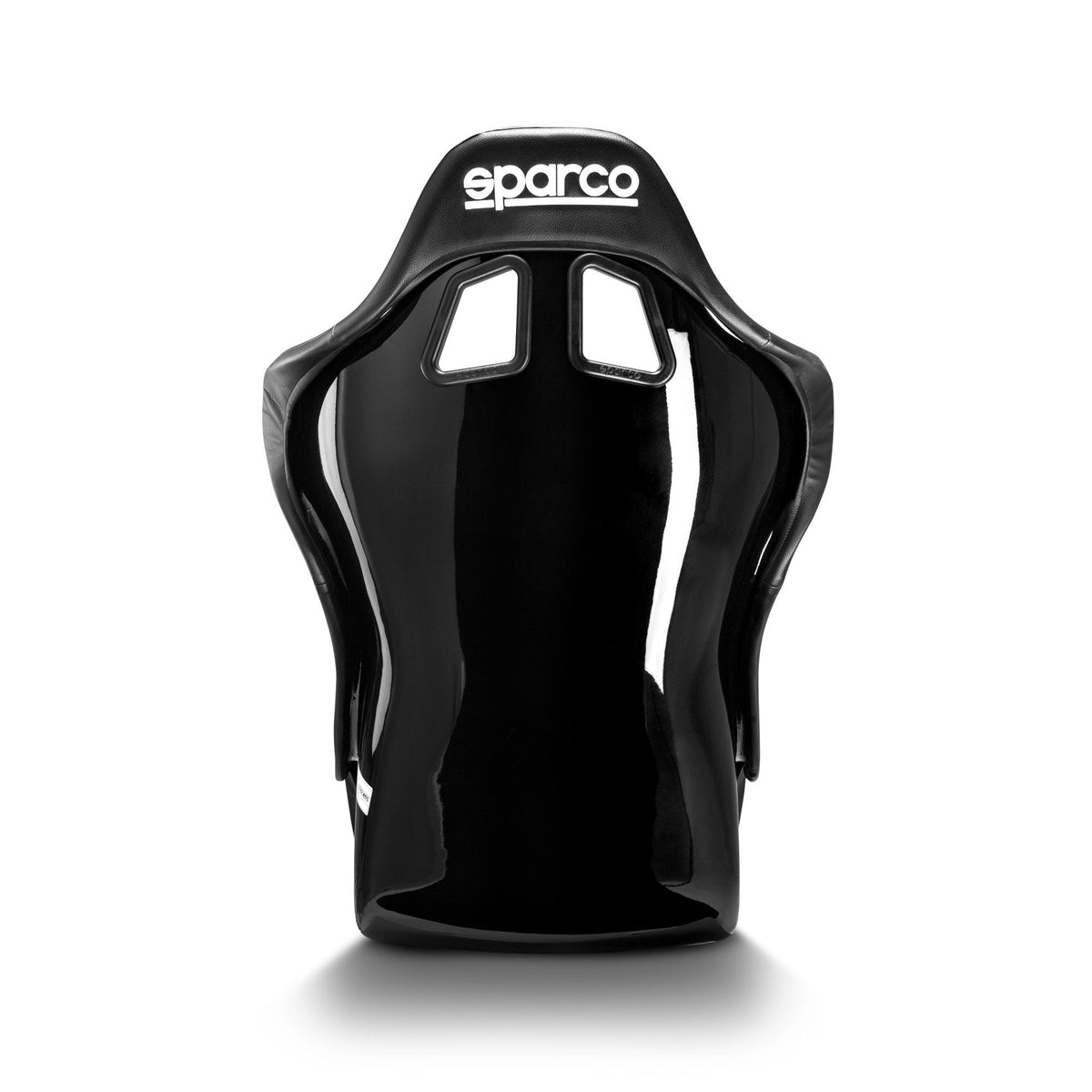 The back of the Sparco Grid QRT Sky Fiberglass Racing Seat.