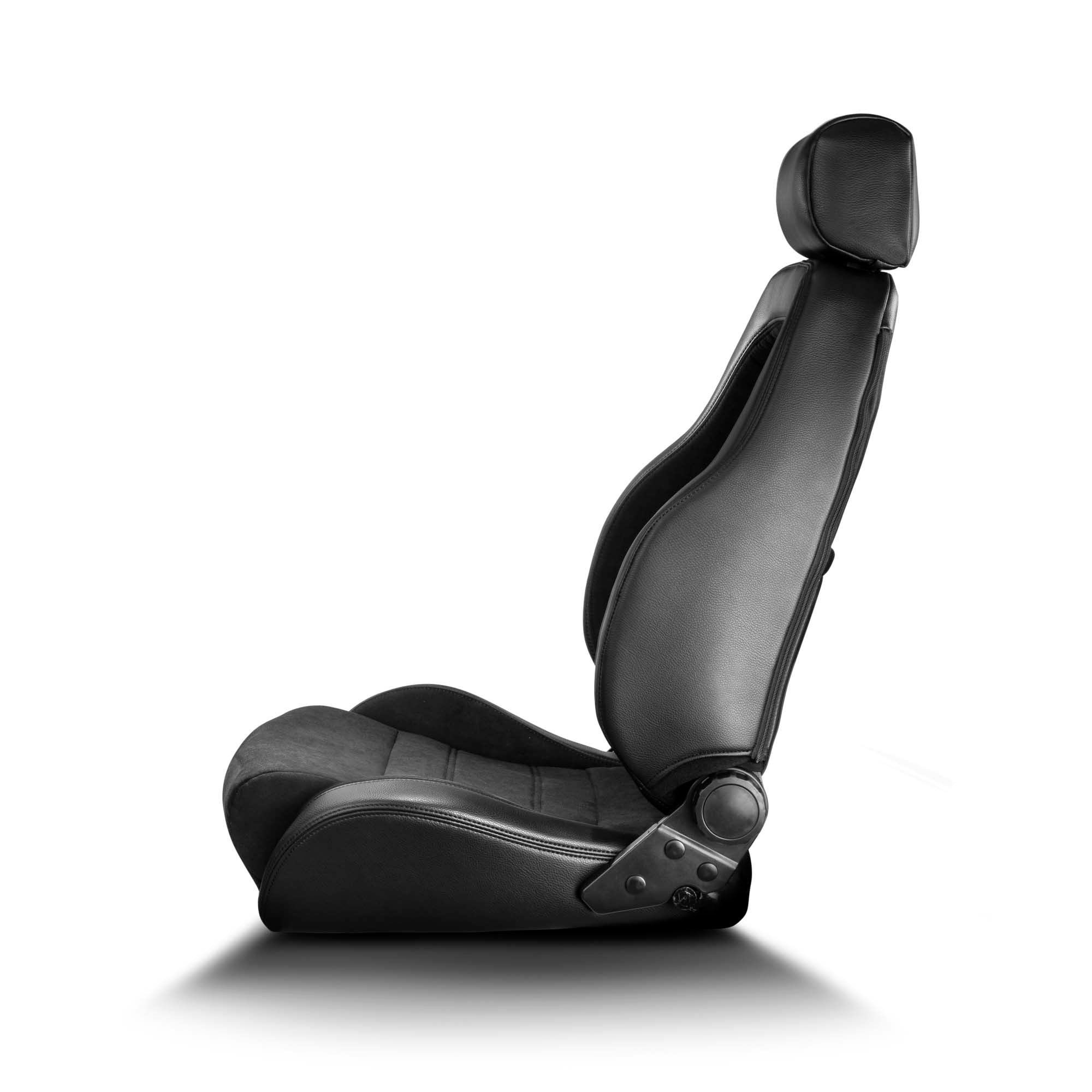 The side of the black Sparco GT Seat.