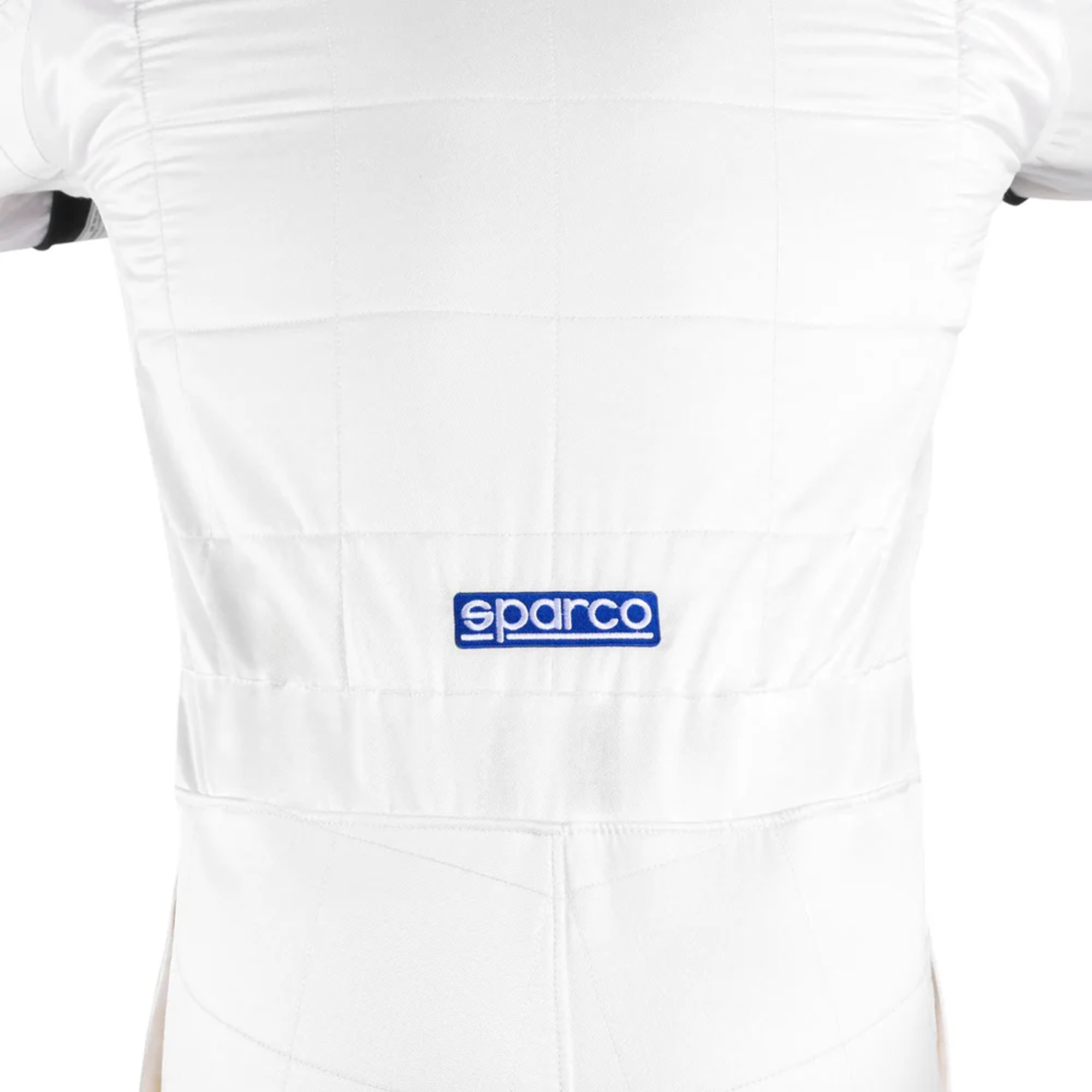 The back of the Sparco Gulf Competition Racing Suit close up.
