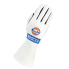 The back of the white Sparco Gulf Land Racing Gloves.
