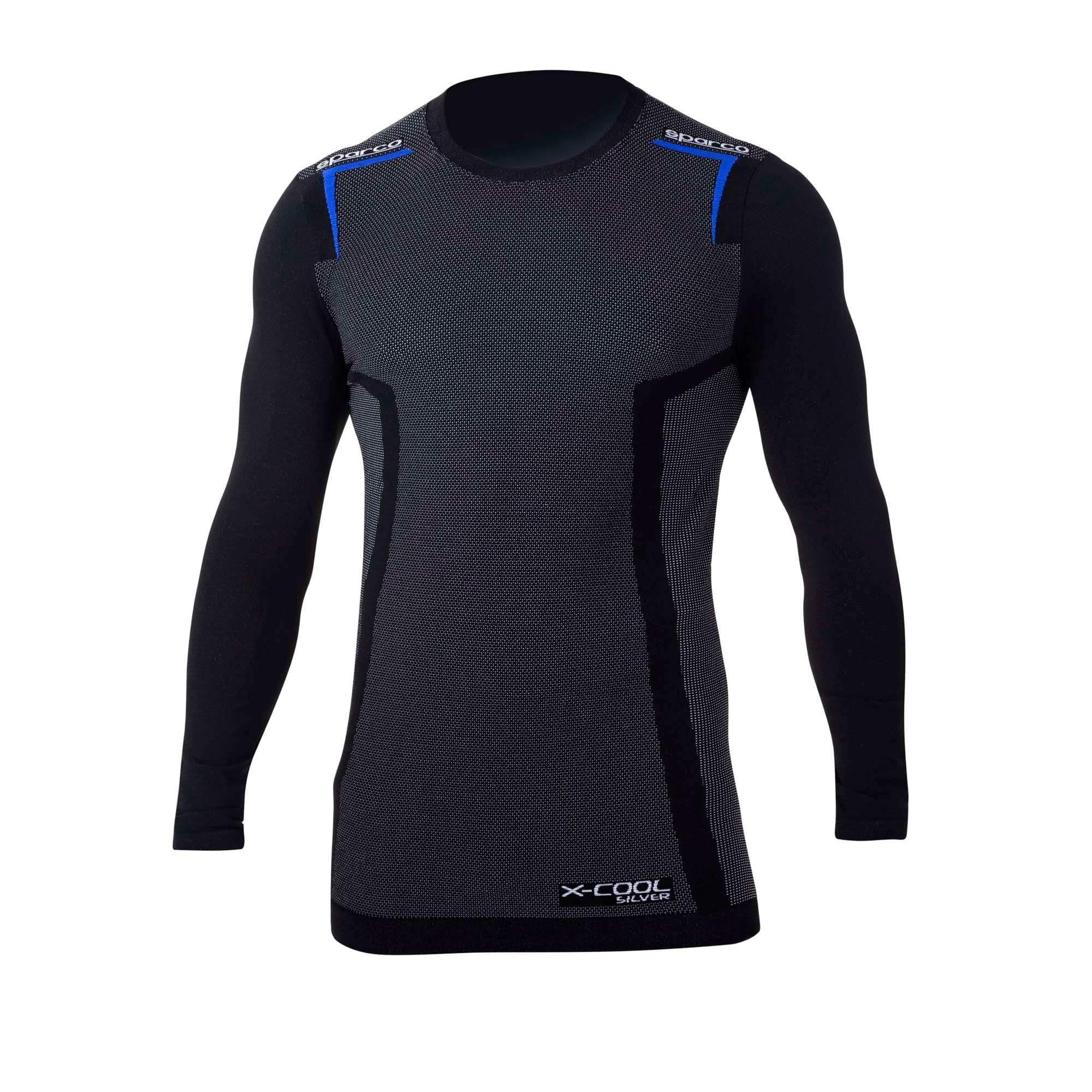 The black and blue Sparco K-Carbon Karting Undershirt.