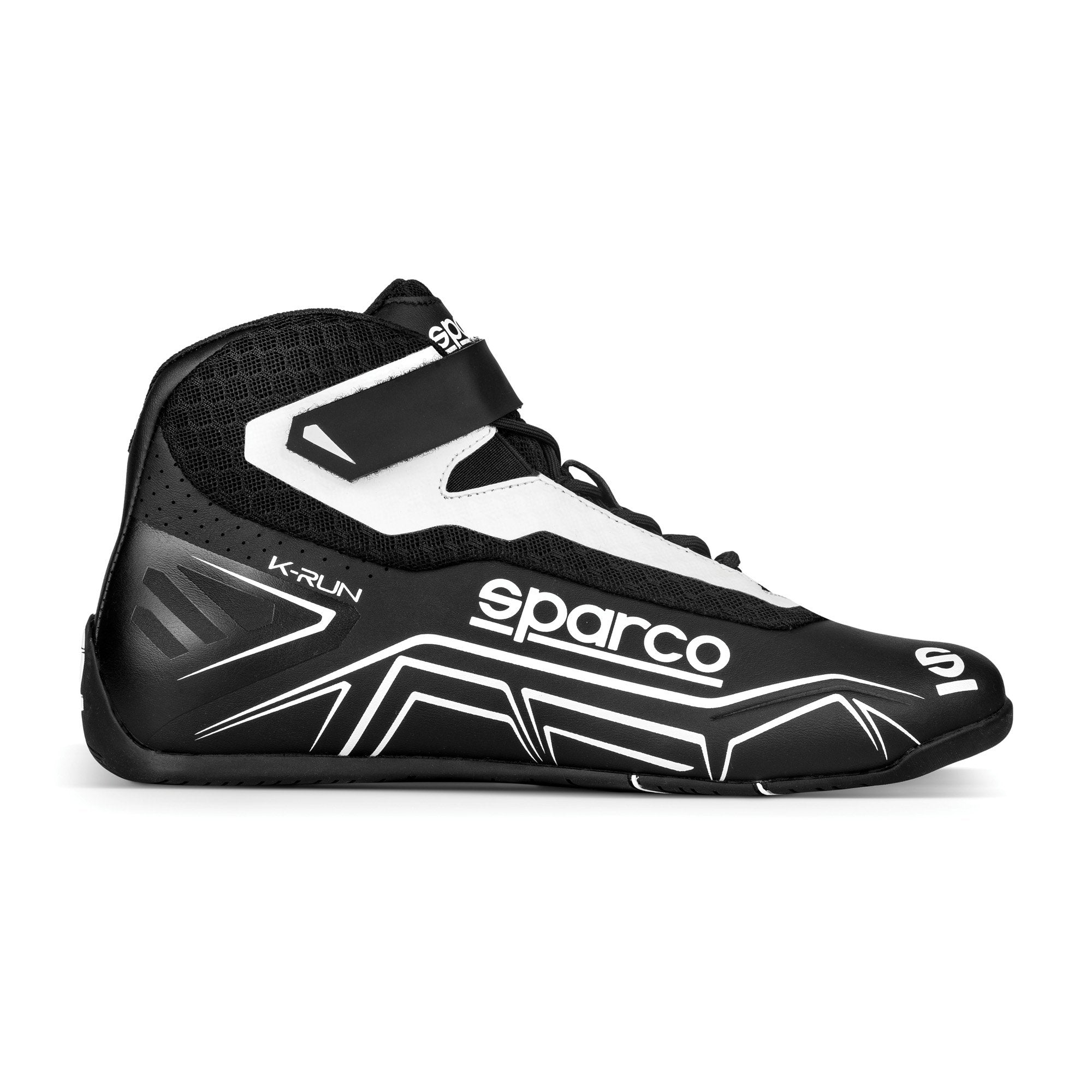 The black and grey Sparco K-Run Karting Shoe.