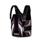 The black and white Sparco K-Track Rib Protector Vest from Sparco.