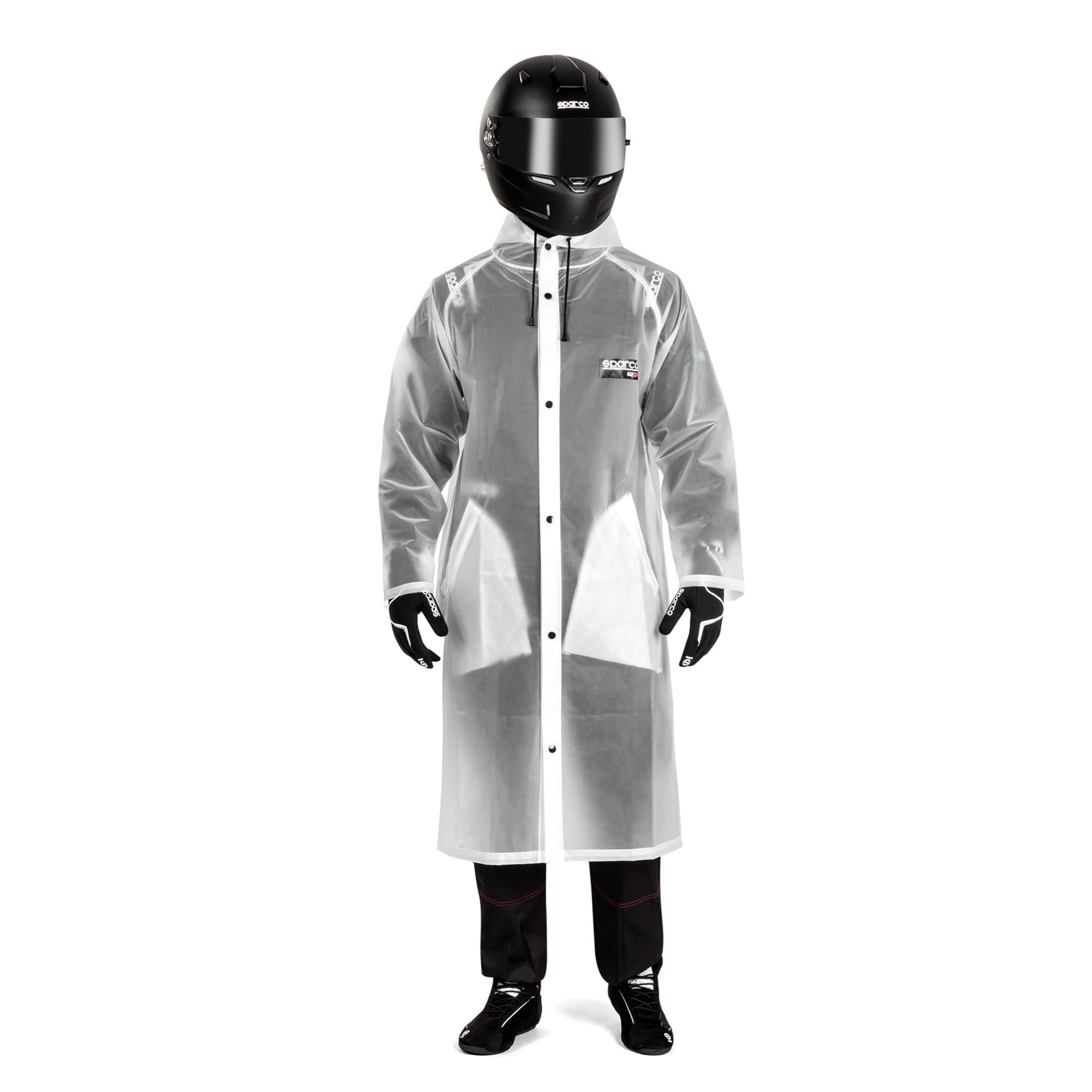 The front of the Sparco Kart Rain Cloak.